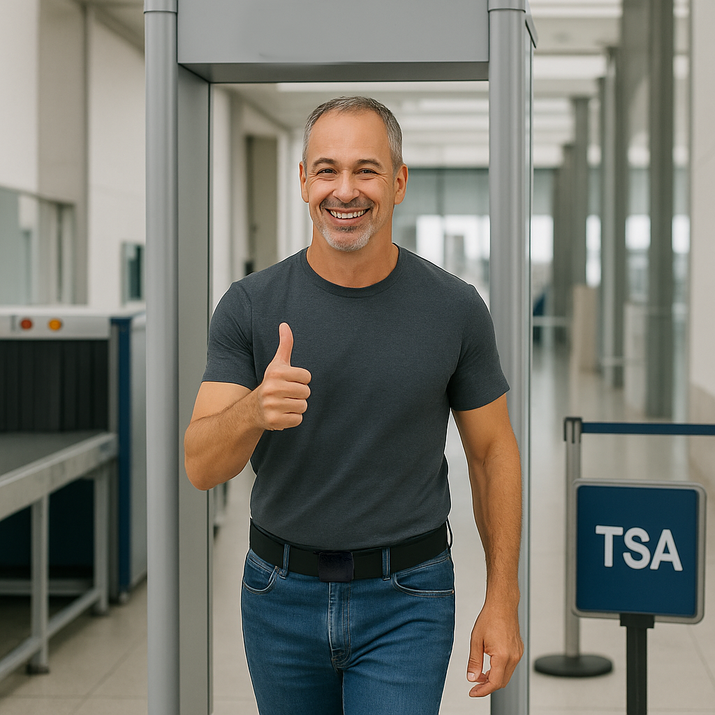 1.5" Polymer Buckle 1-Ply TSA-Compliant Belt – Metal-Free Belt