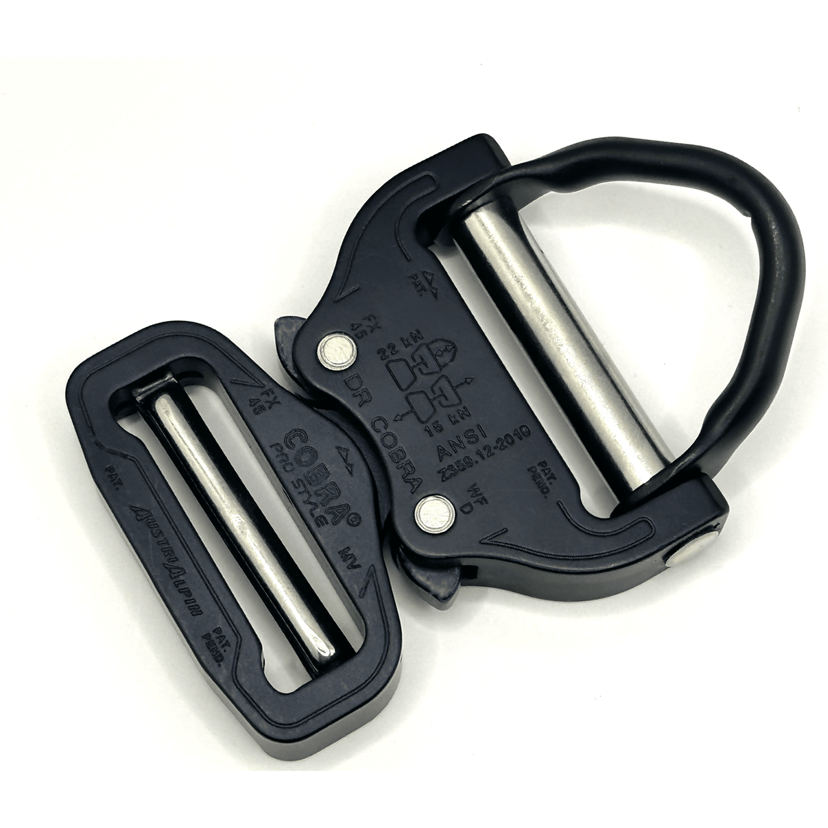 Belts Online:1.75” Black D-Ring COBRA® Buckle-fixed/variable I Klik Belts