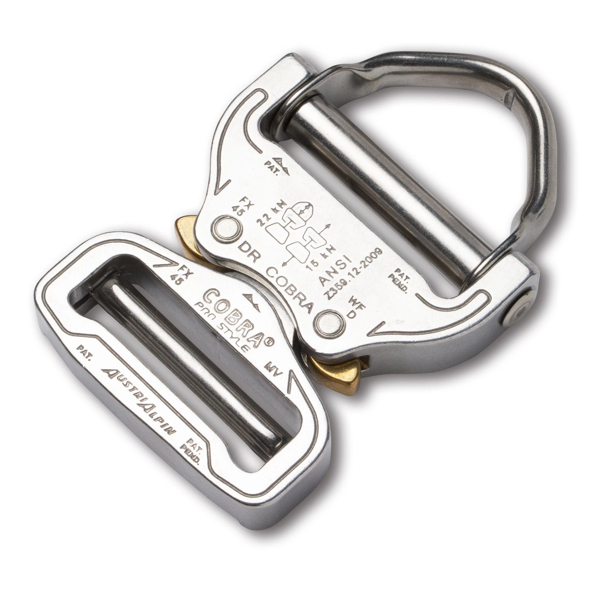 Belts Online:1.75” Aluminum D-Ring COBRA® Buckle-fixed/variable I Klik Belts